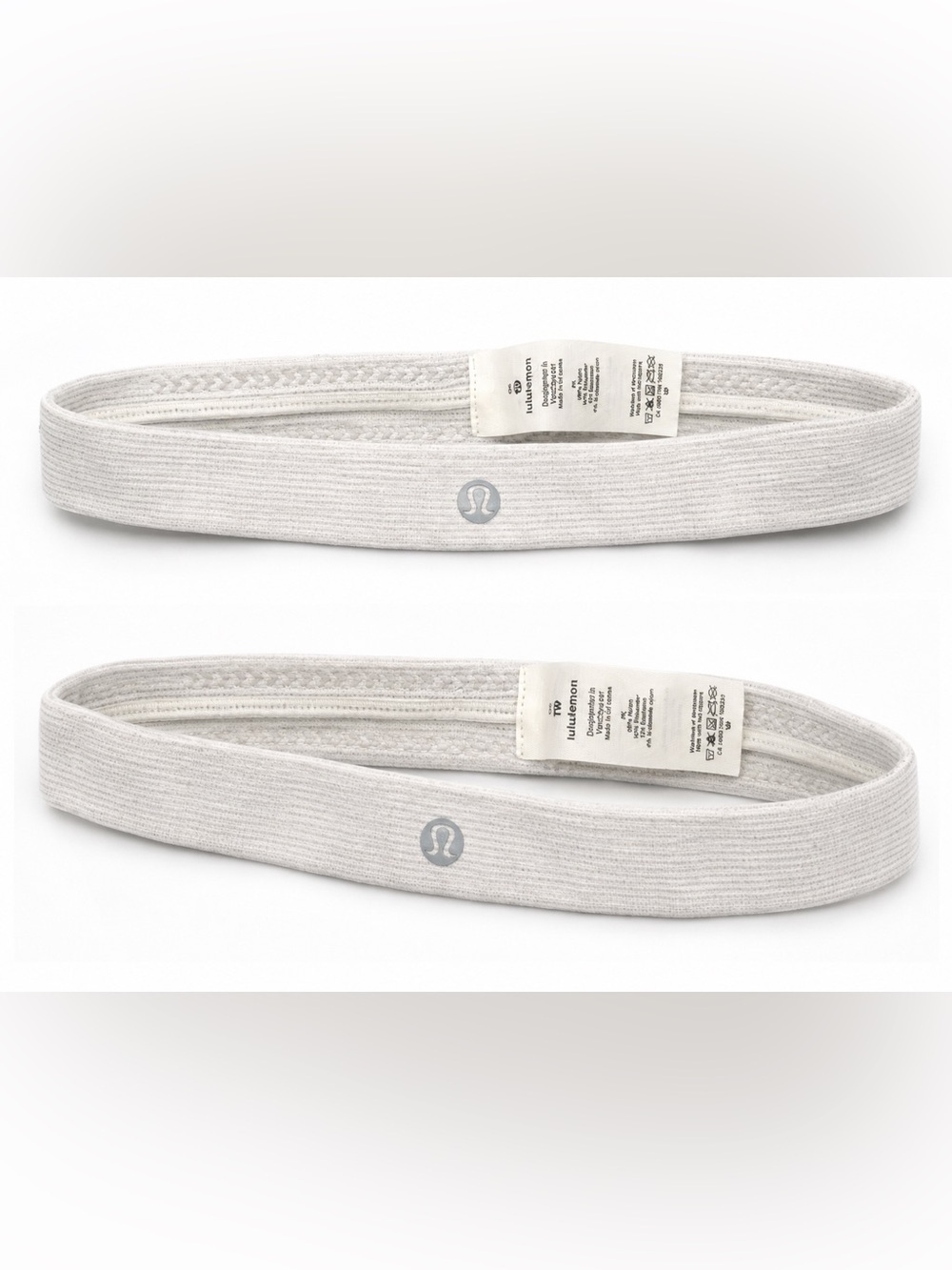 Lululemon White Skinny Headband | Athletic Yoga Running Workout